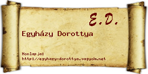 Egyházy Dorottya névjegykártya