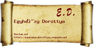 Egyházy Dorottya névjegykártya