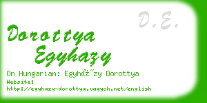 dorottya egyhazy business card